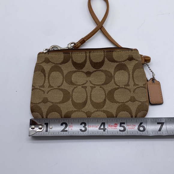 Coach Tan and Brown Wristlet - Picture 4 of 6